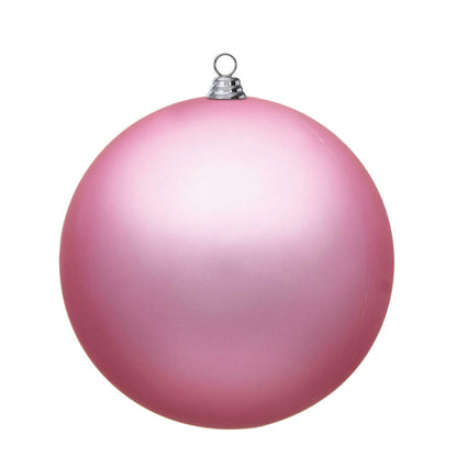 Vickerman 15.75" Pink Matte UV Ball Ornament. Extended protection from fading and breaking.