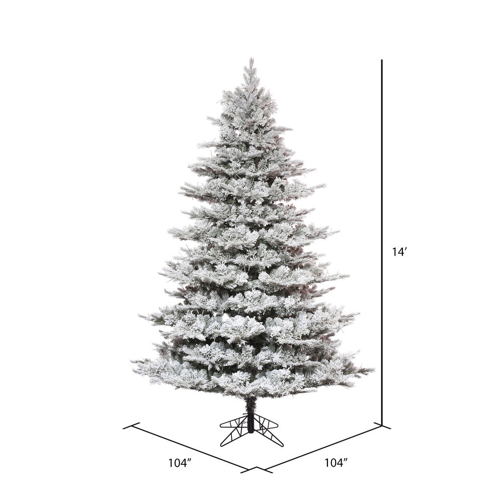 Vickerman 14' x 104" Flocked Kiana Artificial Christmas Tree Unlit