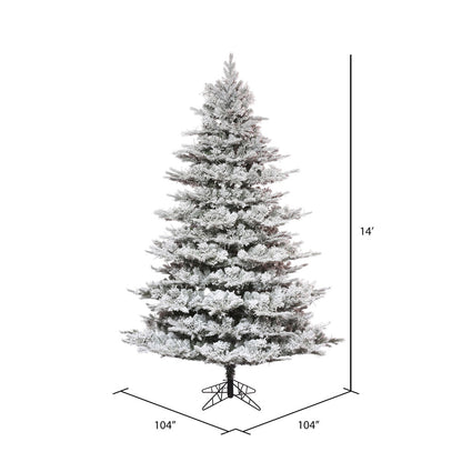 Vickerman 14' x 104" Flocked Kiana Artificial Christmas Tree Unlit