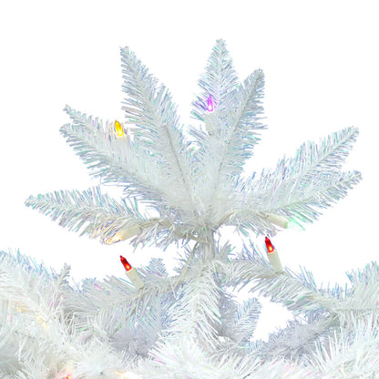 Vickerman 5' Sparkle White Spruce Pencil Artificial Christmas Tree Multi-Colored LED Lights