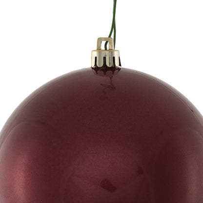 Vickerman 4" Berry Red Candy Ball Ornament 6 per Bag