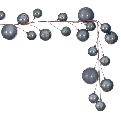 Vickerman 10' Pewter Pearl Branch Ball Wire Garland 10' long and hook for easy hanging.