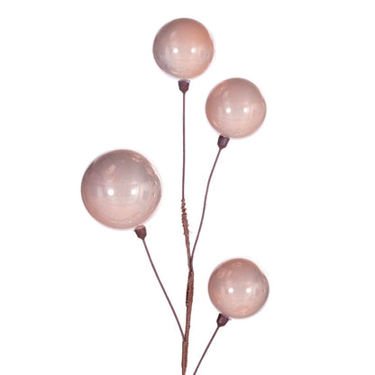 Vickerman 10' Rose Gold Pearl Branch Ball Wire Garland.