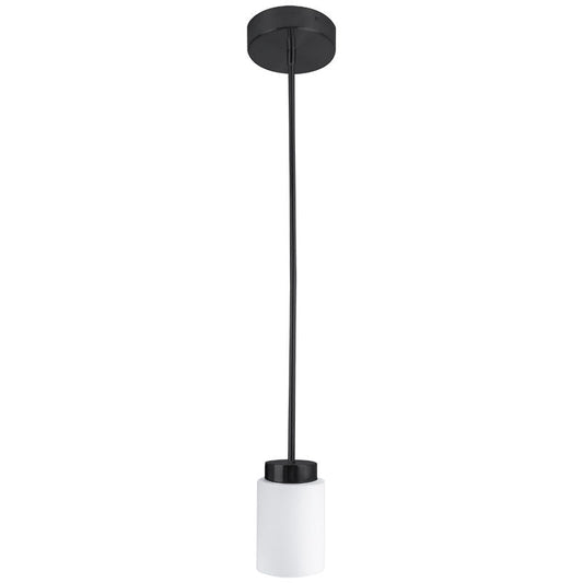 Westgate Glass Pendant With Rod 51In 12W 720 Lumens C90 5Cct 27/30/35/40/50K, Bk, Residential Lighting, 12W, 720 Lumens, 27K/30K/35K/40K/50K, Matt Black Finish, TRIAC