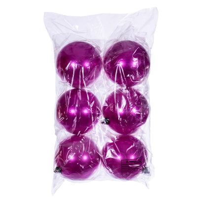 Vickerman 4" Hot Pink Candy Ball Ornament 6 per bag