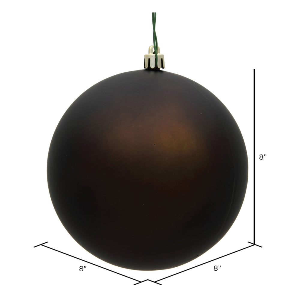 Vickerman 8" Chocolate Matte Ball Ornament