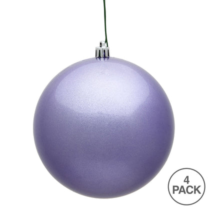 Vickerman 4.75" Lavender Candy Ball Ornament 4 per Bag