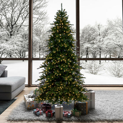 Vickerman 7.5' x 59" Bavarian Pine Artificial Pre-Lit Christmas Tree Warm White Lights.