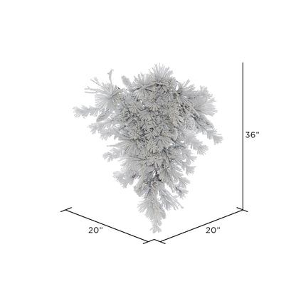 Vickerman 36" Flocked Alberta Artificial Christmas Teardrop Unlit