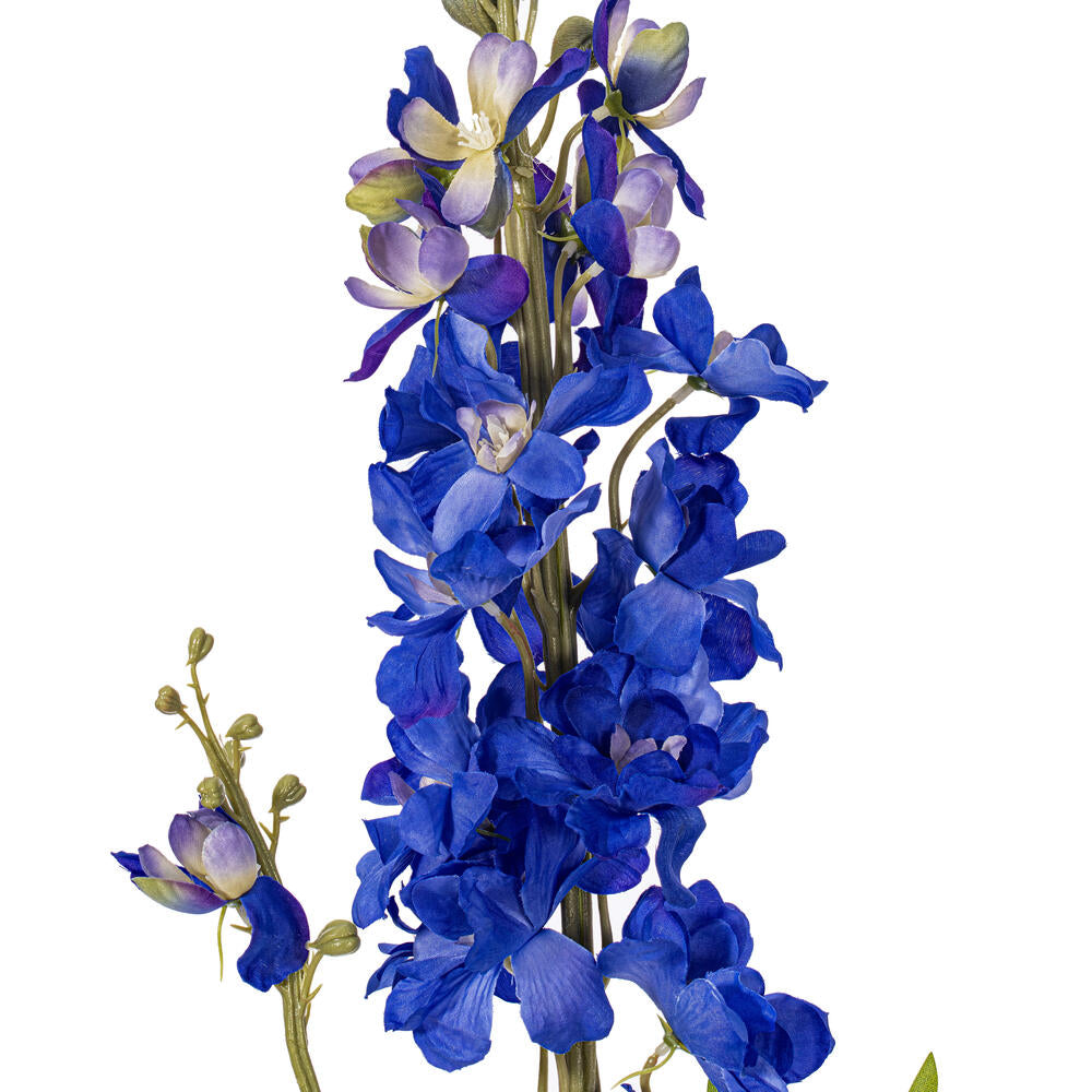 Vickerman 33" Artificial Cobalt Larkspur Spray. 3 Stems In A Bag.