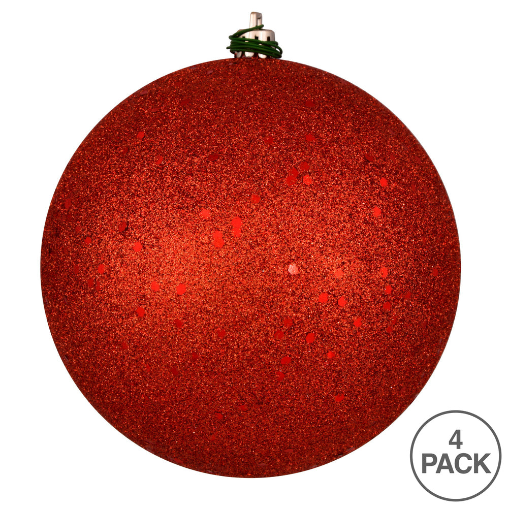 Vickerman 6" Bittersweet Sequin Ball Ornament 4 per Bag