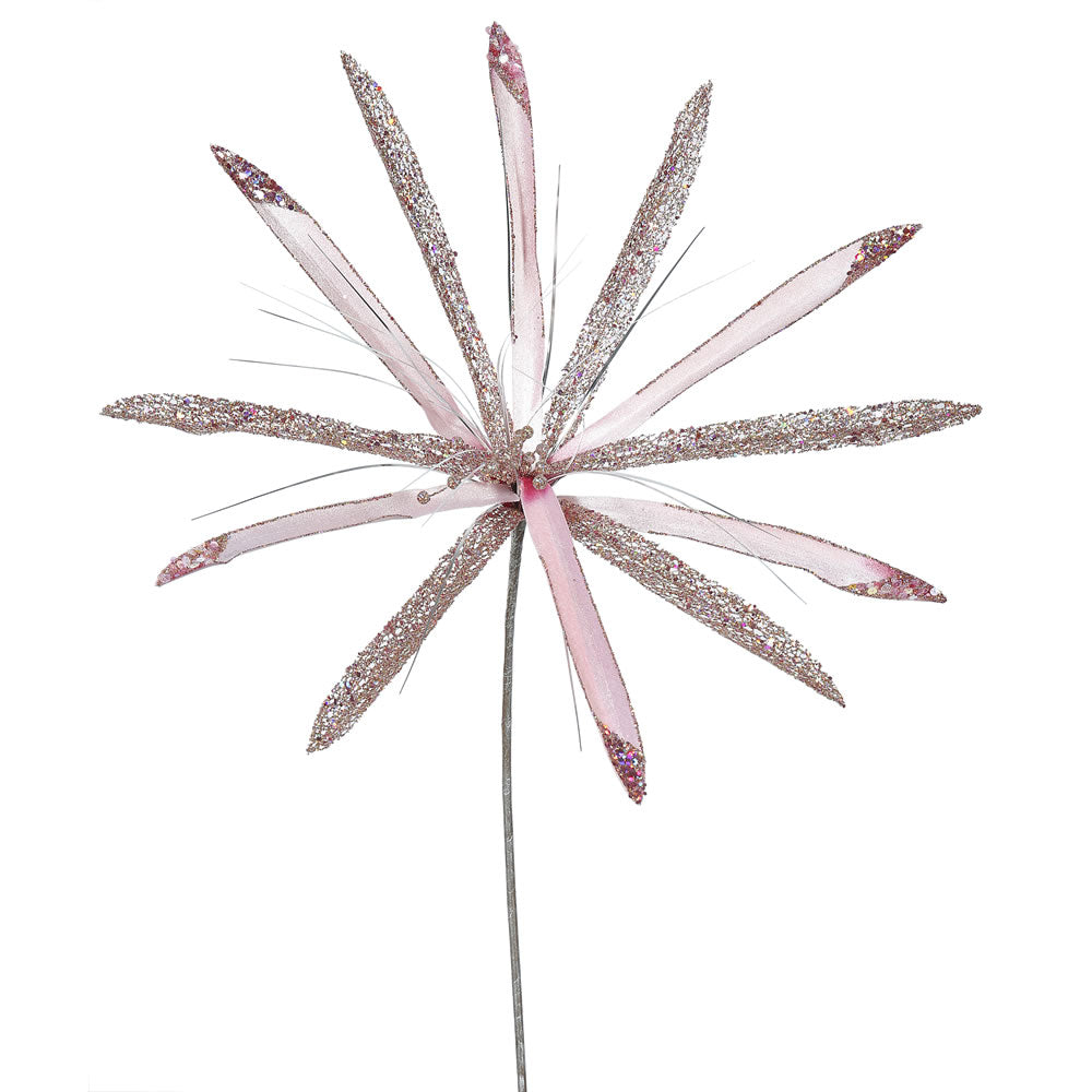 Vickerman 24" Pink Velvet Papyrus Artificial Christmas Pick 3 per Bag