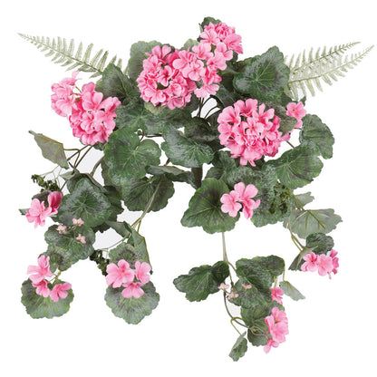 Vickerman 22" Artificial Coral Hanging Geranium Bush