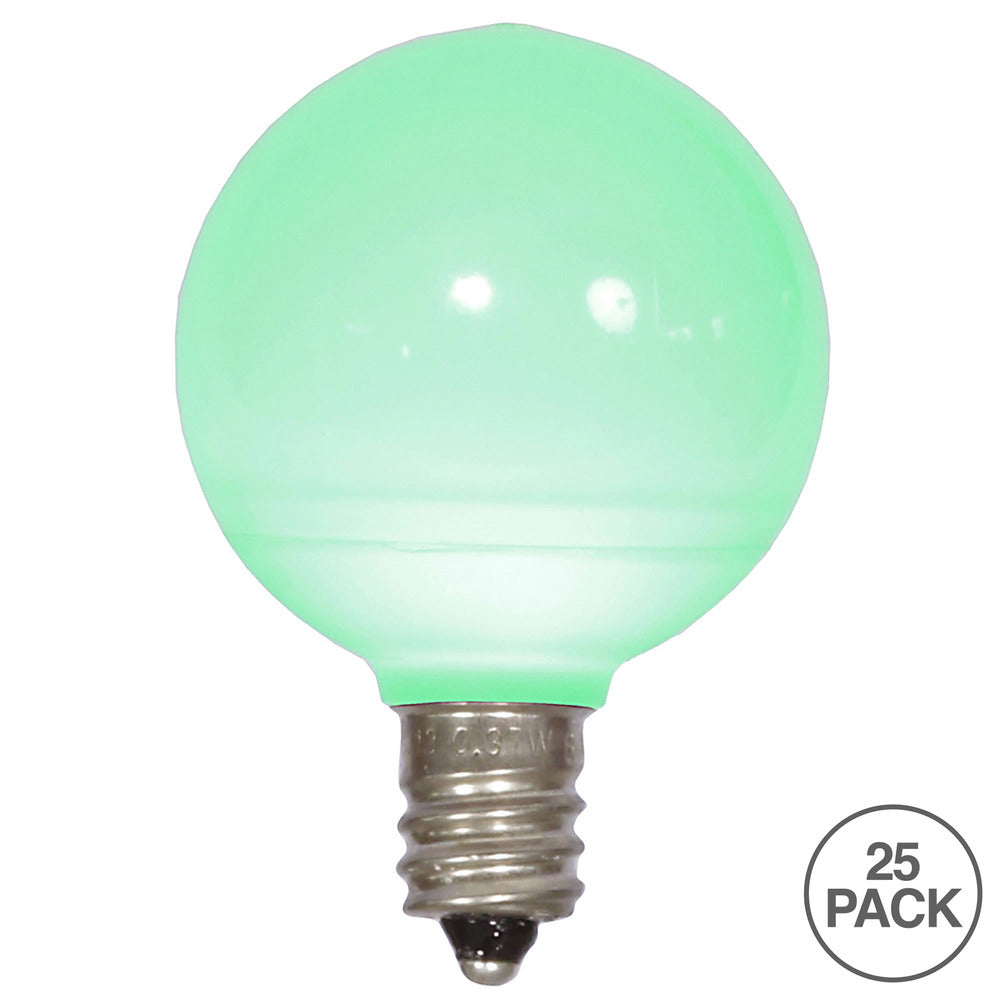 Vickerman G40 Green Ceramic LED Replacement Bulb package of 25