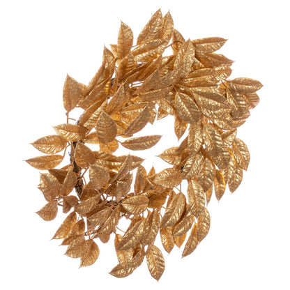 Vickerman 24" Gold Artificial Gardenia Glitter Wreath.