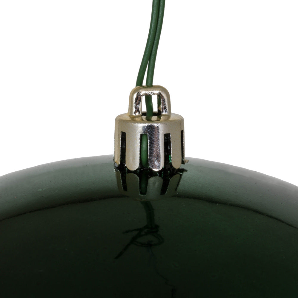 Vickerman 6" Midnight Green Candy Ball Ornament 4 per Bag