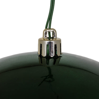 Vickerman 6" Midnight Green Candy Ball Ornament 4 per Bag