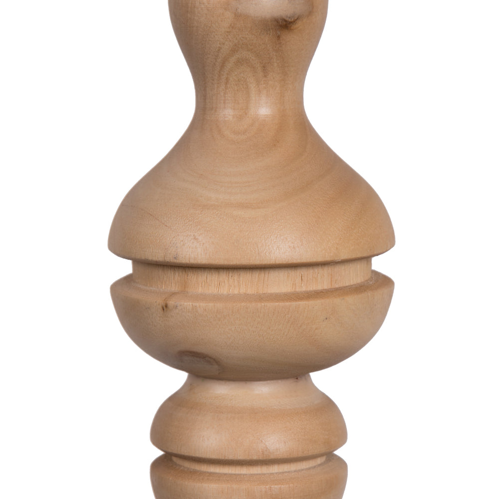 Vickerman 12" Light Natural Turned Wood Finial Ornament 2 per bag.