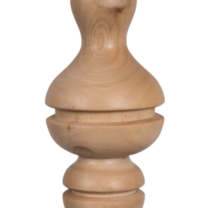 Vickerman 12" Light Natural Turned Wood Finial Ornament 2 per bag.