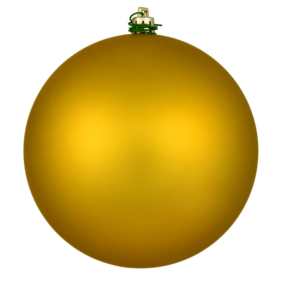 Vickerman 8" Medallion Gold Matte Ball Ornament