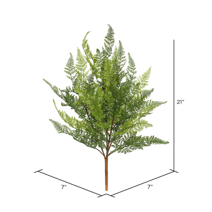 Vickerman 21.5" Artificial Green Lace Fern Bush.