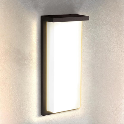 ASD Lighting LED Outdoor Wall Sconce 14" 20W 120V CCT Selectable 3000/4000/5000K Dimmable Black ETL