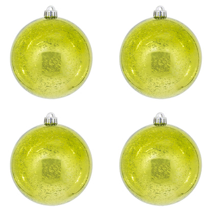 Vickerman 6" Lime Mercury Ball Ornament 4 per Bag.