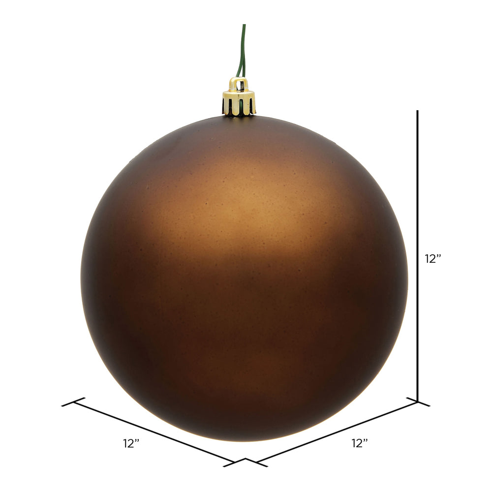 Vickerman 12" Mocha Matte Ball Ornament