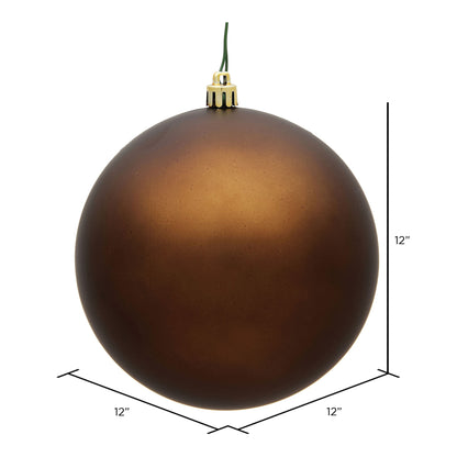 Vickerman 12" Mocha Matte Ball Ornament