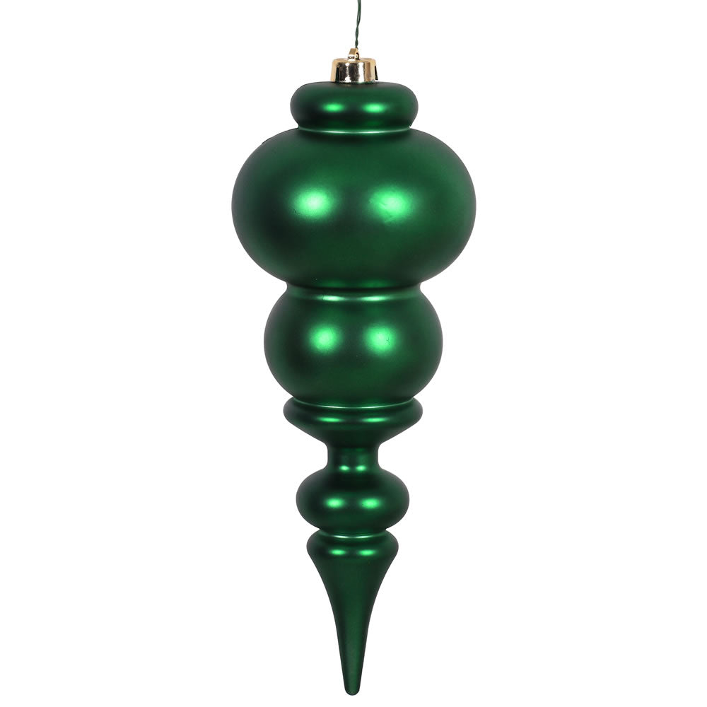 Vickerman 14" Emerald Matte Finial Ornament