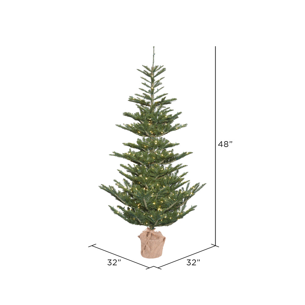 Vickerman 4' Alberta Spruce Artificial Christmas Tree Warm White Dura-lit LED Lights