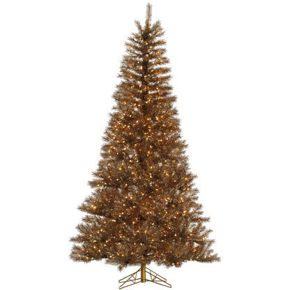 Vickerman 12' Metal Mix Tinsel Artificial Christmas Tree Clear Dura-lit Incandescent Mini Lights
