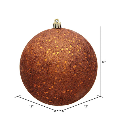 Vickerman 12" Copper Sequin Ball Ornament