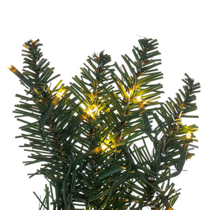 Vickerman 30" Camdon Fir Artificial Pre-Lit Wreath Warm White 3mm Low Voltage LED Wide Angle Lights.