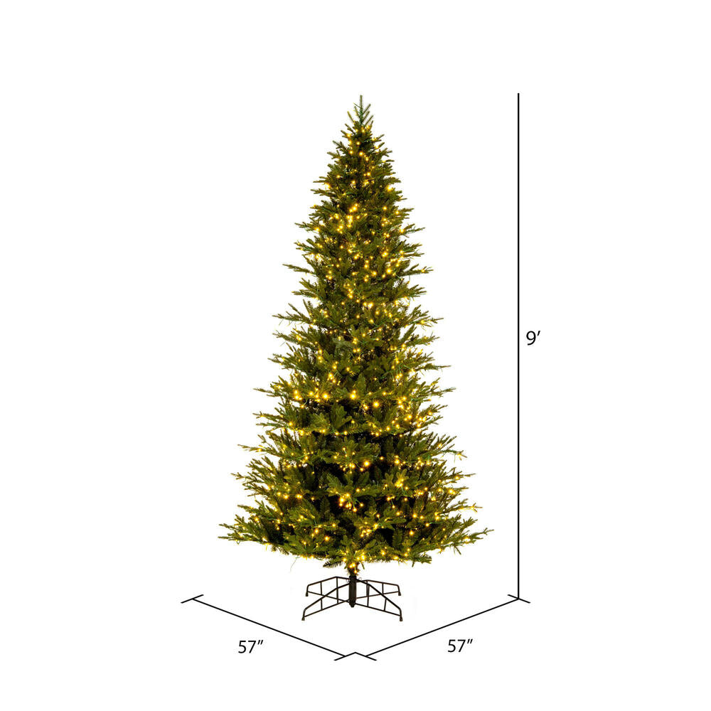 Vickerman 9' x 57" Kamas Fraser Fir Artificial Christmas Tree with 3mm LED Color Changing Lights