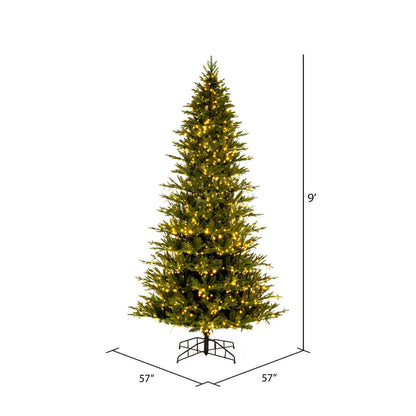Vickerman 9' x 57" Kamas Fraser Fir Artificial Christmas Tree with 3mm LED Color Changing Lights