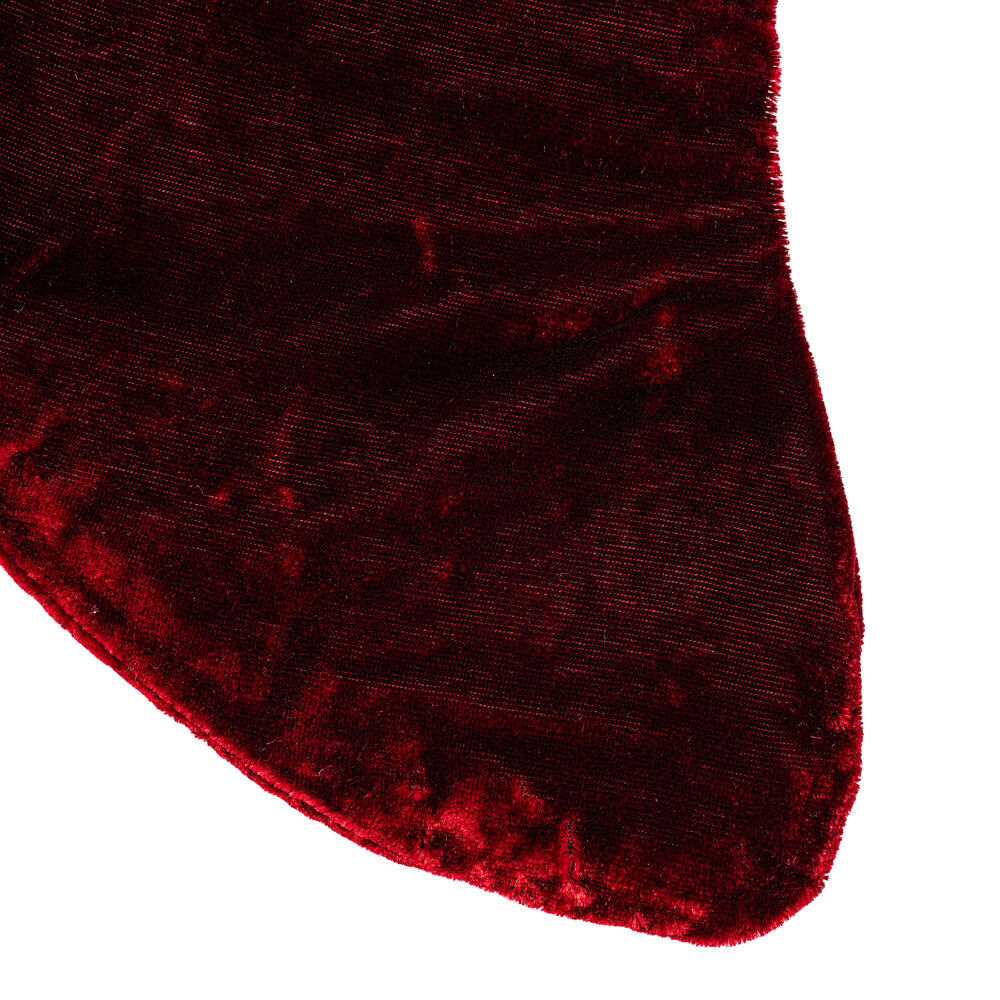 Vickerman 8" x 19" Plush Wine Velvet Christmas Stocking