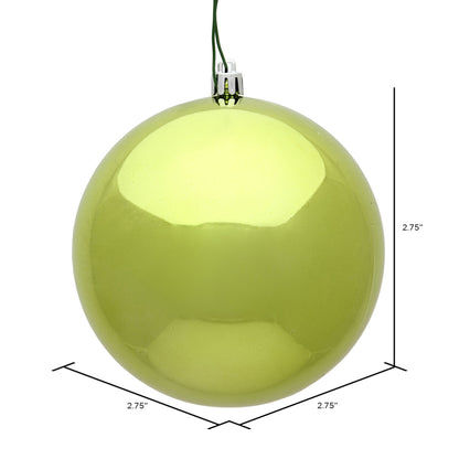 Vickerman 2.75" Lime Shiny Ball Ornament 12 per Bag