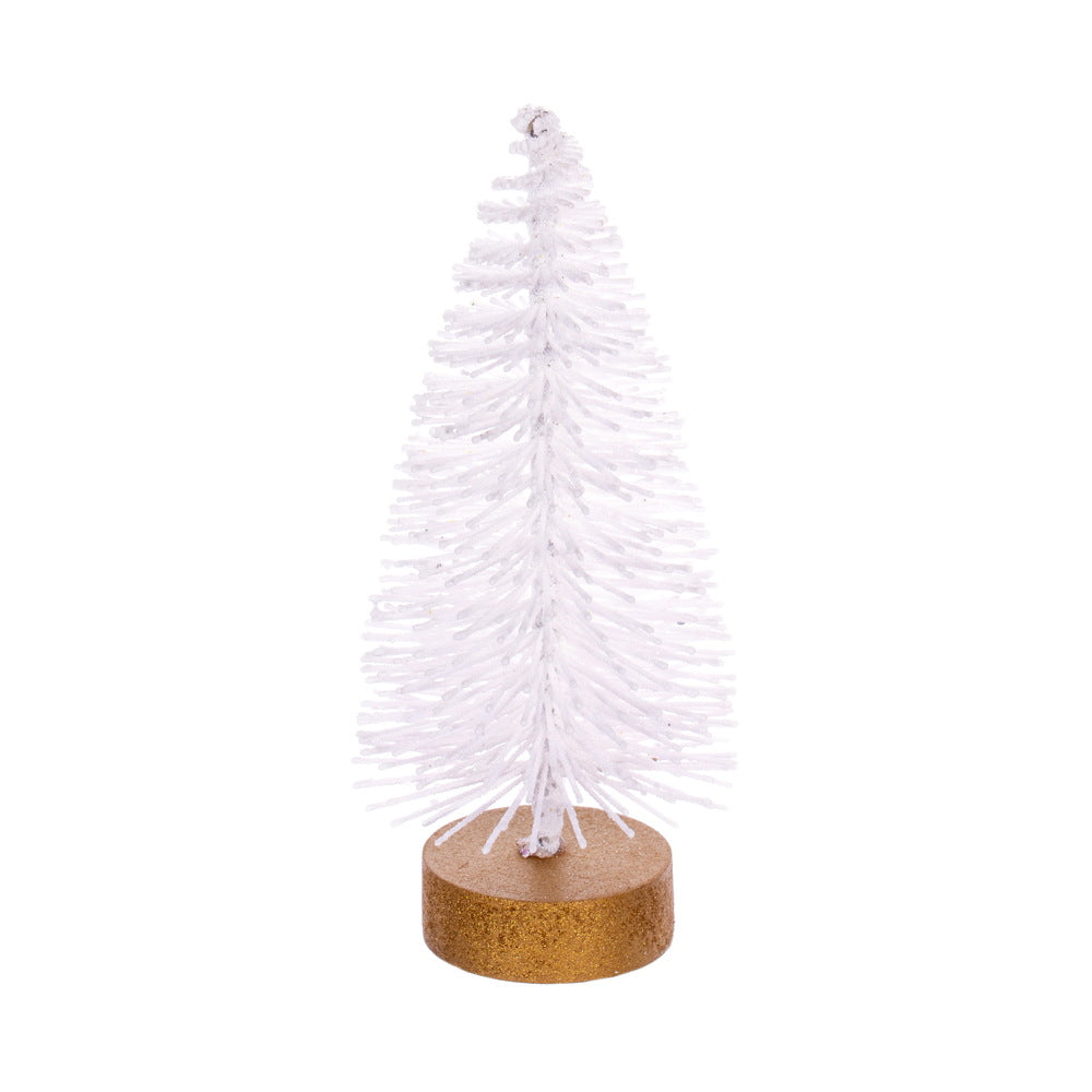 Vickerman 3"-5"-7" White Sisal Bottle Brush Tree Set Set of 3