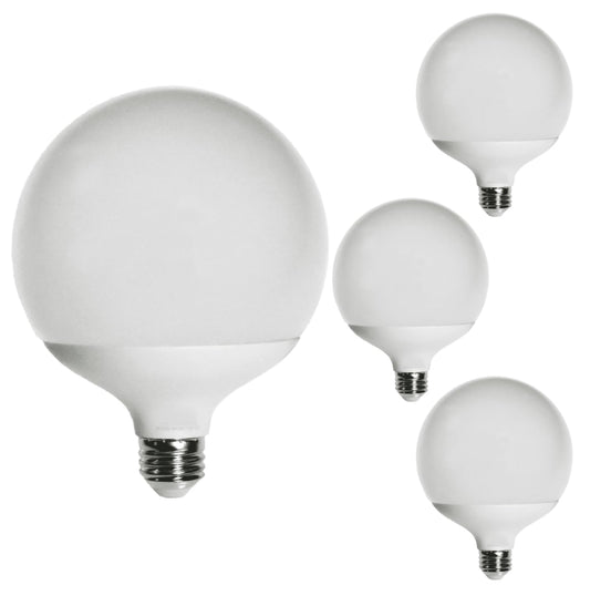 Damar- G40 LED Replacement Globe Light Bulb Frosted Finish 18W 1600 Lumens 3000K Soft White E26 Medium Base Dimmable Pack of 4- Shatterproof Indoor Outdoor Lamp for String Lights Patio Caf?