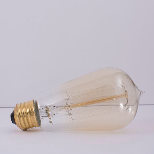 Bulbrite NOS60-1910 60 Watt Incandescent Nostalgic 1910 Thread A19, Medium Base, Antique Finish