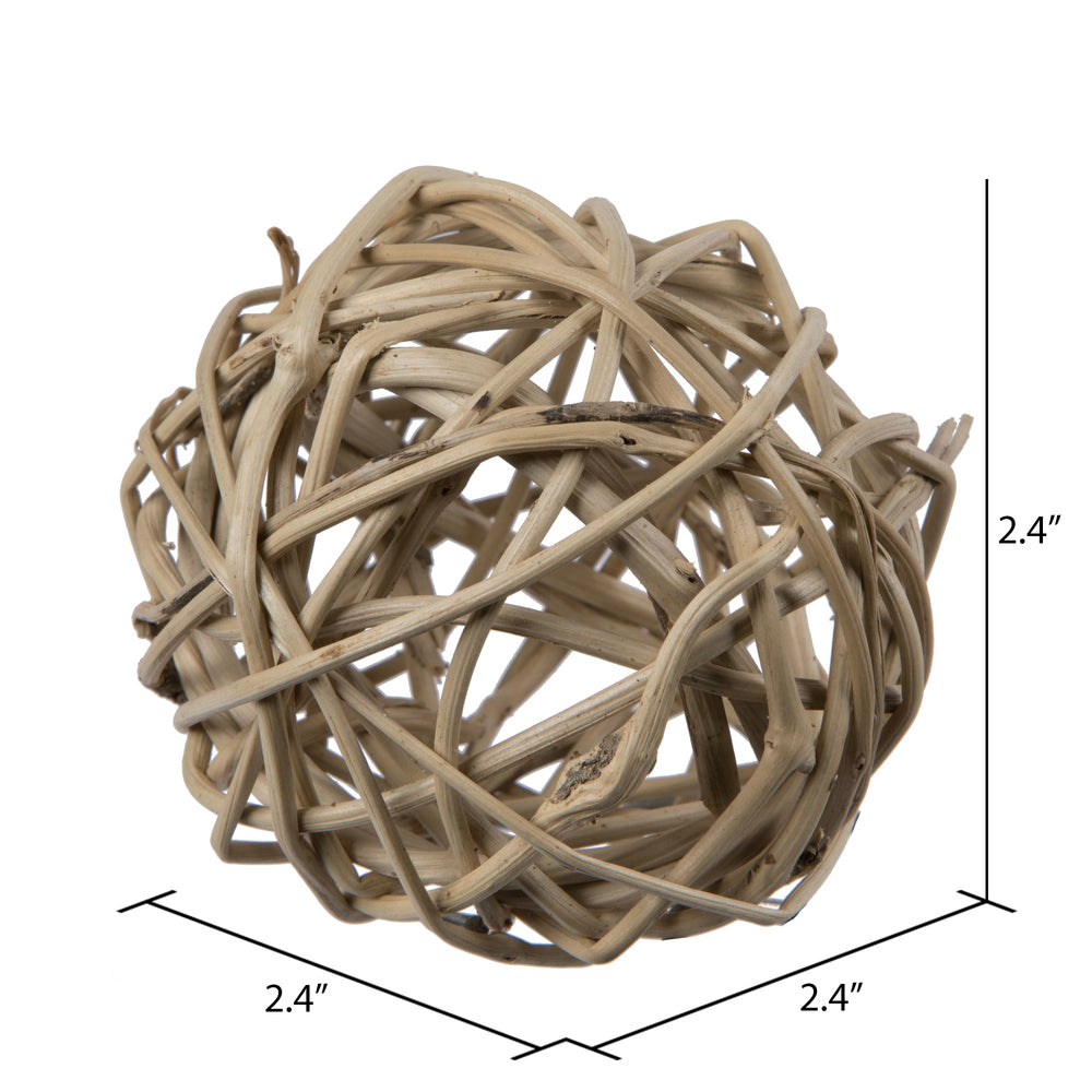 Vickerman Natural Botanicals 2.4" Lata Ball Natural White. Includes 50 Pieces per Pack