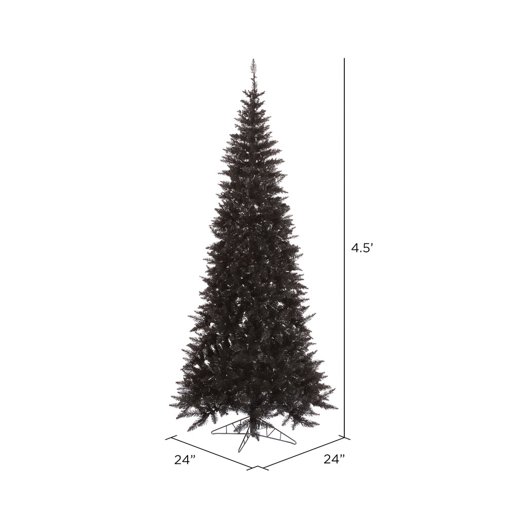 Vickerman 4.5' Black Fir Slim Artificial Christmas Tree Unlit