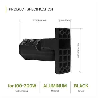 ASD Lighting Slip fitter Mounting Bracket for LED Area Lights LSB5 100-300W Black