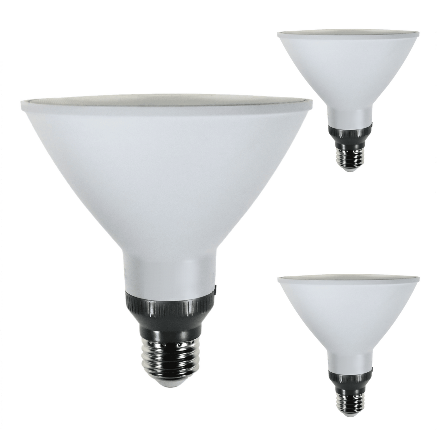 Damar PAR38 LED Flood Light Bulb 15W E26 Base 27K/30K/35K/40K/50K Adjustable CCT Ideal for Track & Recessed Spot Light 120V 1200 Lumens Dimmable White Finish Pack of 3