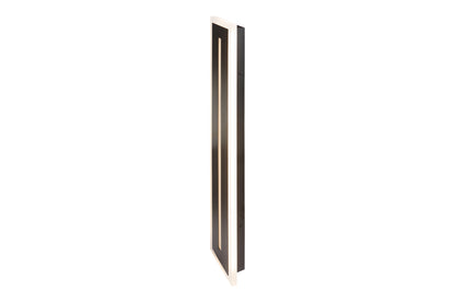 ASD Lighting LED Outdoor Wall Sconce with Center Light 72" 40W 120-277V CCT Selectable 3000/4000/5000K Dimmable Black ETL