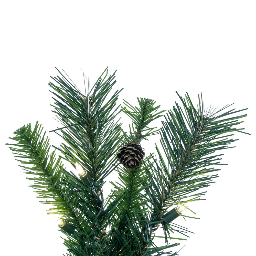 Vickerman 3' Cheyenne Pine Artificial Christmas Tree Warm White Dura-Lit® LED Lights