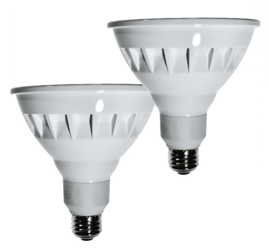 Damar PAR38 LED Flood Light Bulb 35W E26 Medium Base 3000K Soft White Ideal for Track & Recessed Spot Light Bulbs 120-277V 4000 Lumens White Finish Pack of 2