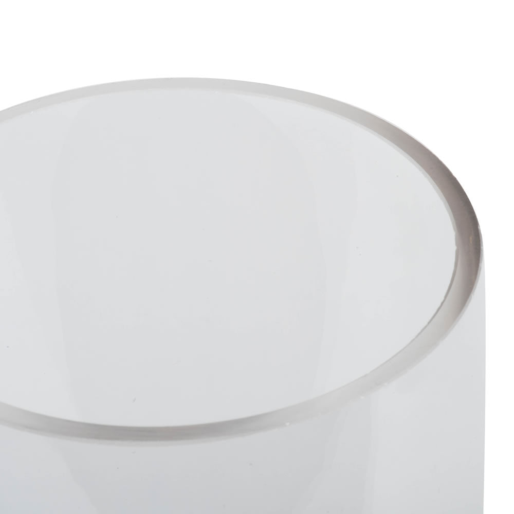 Vickerman 10" Clear Cylinder Glass Container. Includes two pieces per set.