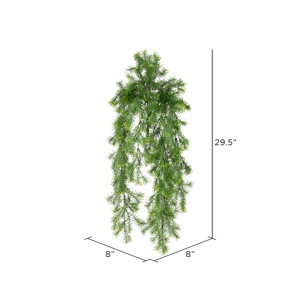 Vickerman 29.5" Artificial Green Spring Grass Hanging Bush Pack of 2